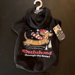 Life Is Good Black Dachshund Holiday Hoodie
